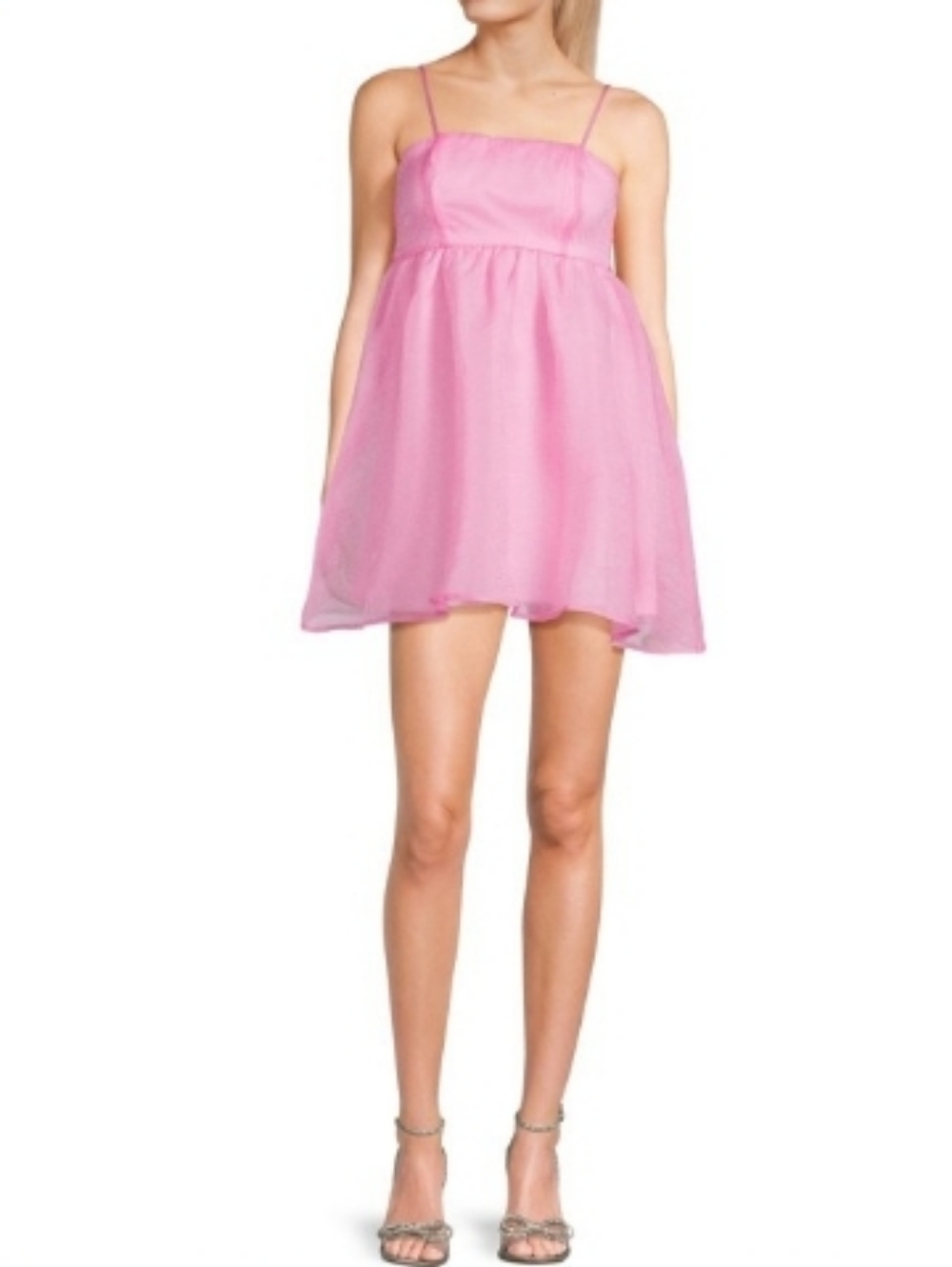 Allison & Kelly Hot Pink Spaghetti Strap Babydoll Dress